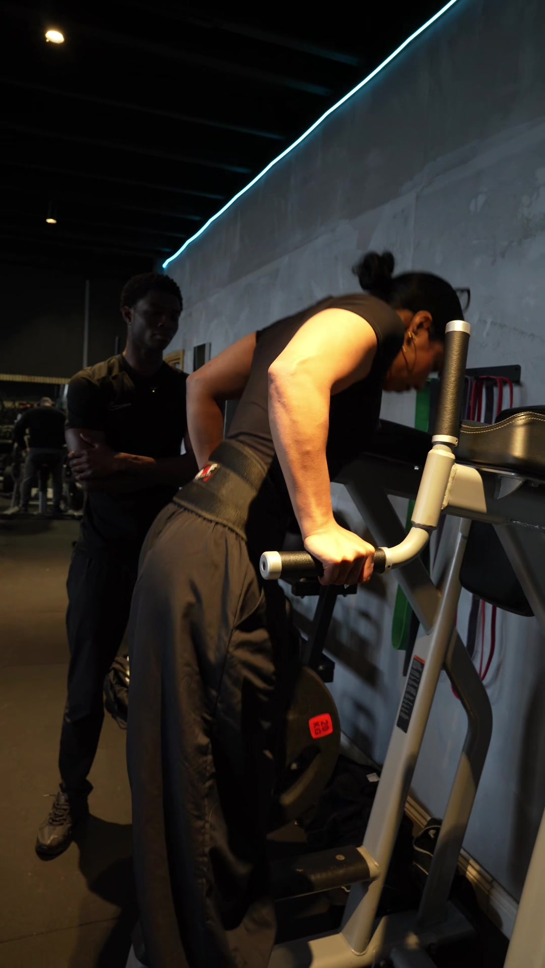 TikTok post by @raahavyy for Gymshark. Caption reads: don’t skip your upper body sessions🤝🏽 @Gymshark....