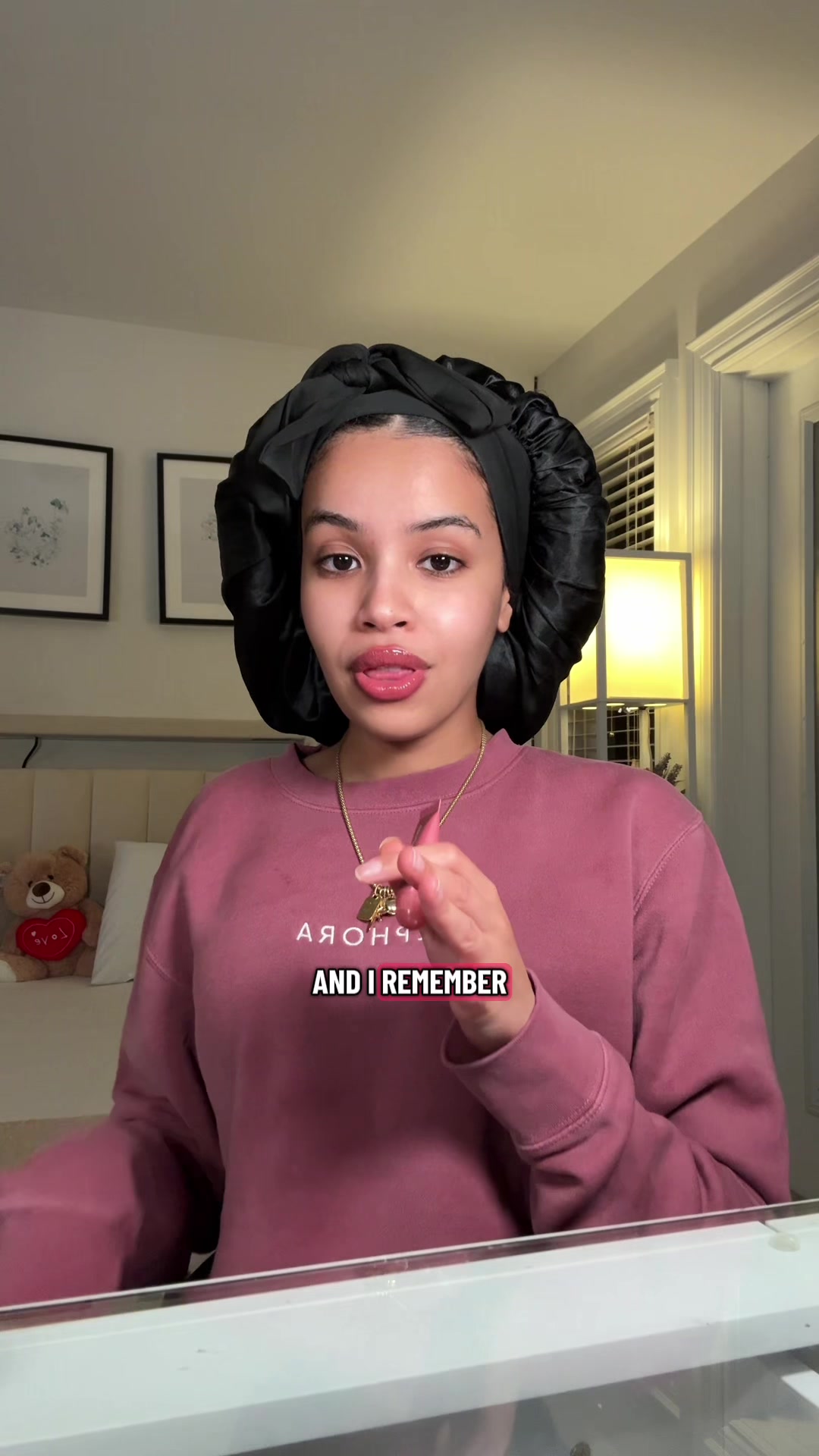 TikTok post by @beautybyyasi for Tower 28 Beauty. Caption reads: I unlocked a funny childhood memory 😭 what was....