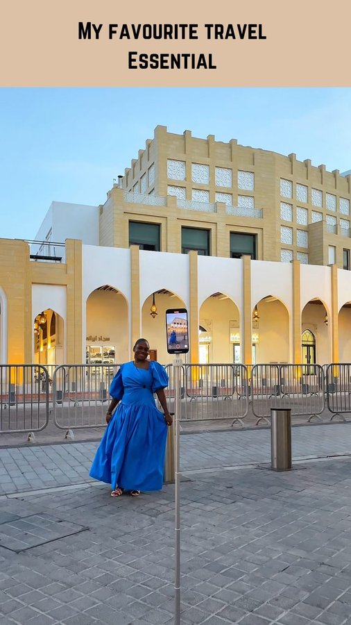 Instagram post by @shelly_xx for KraftGeek. Caption reads: Capture every moment with KraftGeek's 64" Magstand....