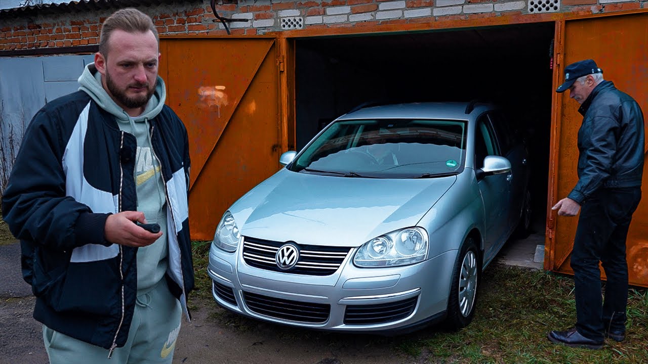 YouTube post by @JOHNNYCARS1 for carVertical. Caption reads: Found a Golf 5 with 94,000 km - TRUTH OR HOAX?.