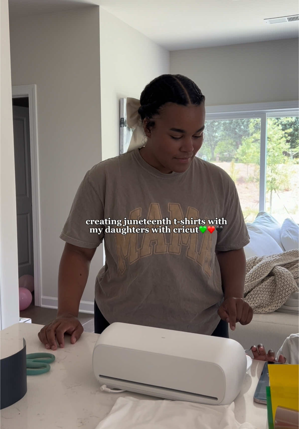 TikTok post by @yesthatsmeimgrace for Cricut. Caption reads: #ad #cricutmade always remembering the importance....