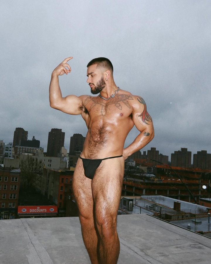 Instagram post by @dombeeef for Nasty Pig. Caption reads: let me see that (@nastypig ‘adonis’) thong!
📸:....