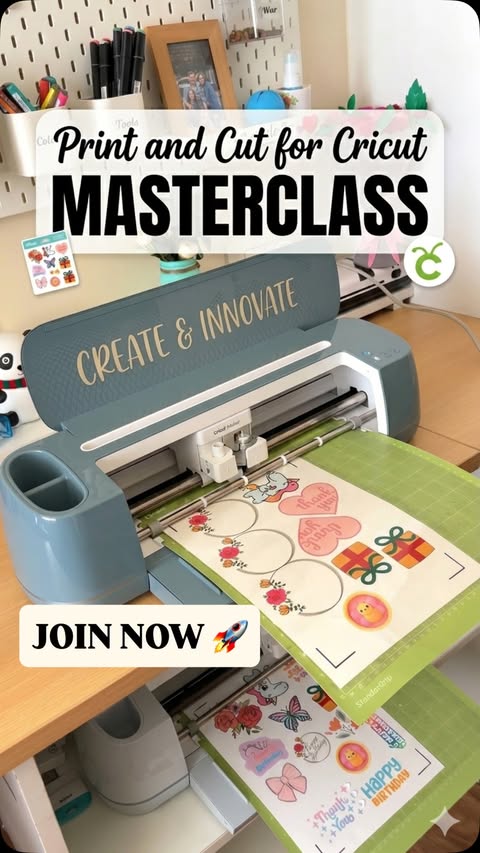 Instagram post by @its_hndmade for Cricut. Caption reads: [...] unlock the magic of ✨ Print & Cut ✨ with....