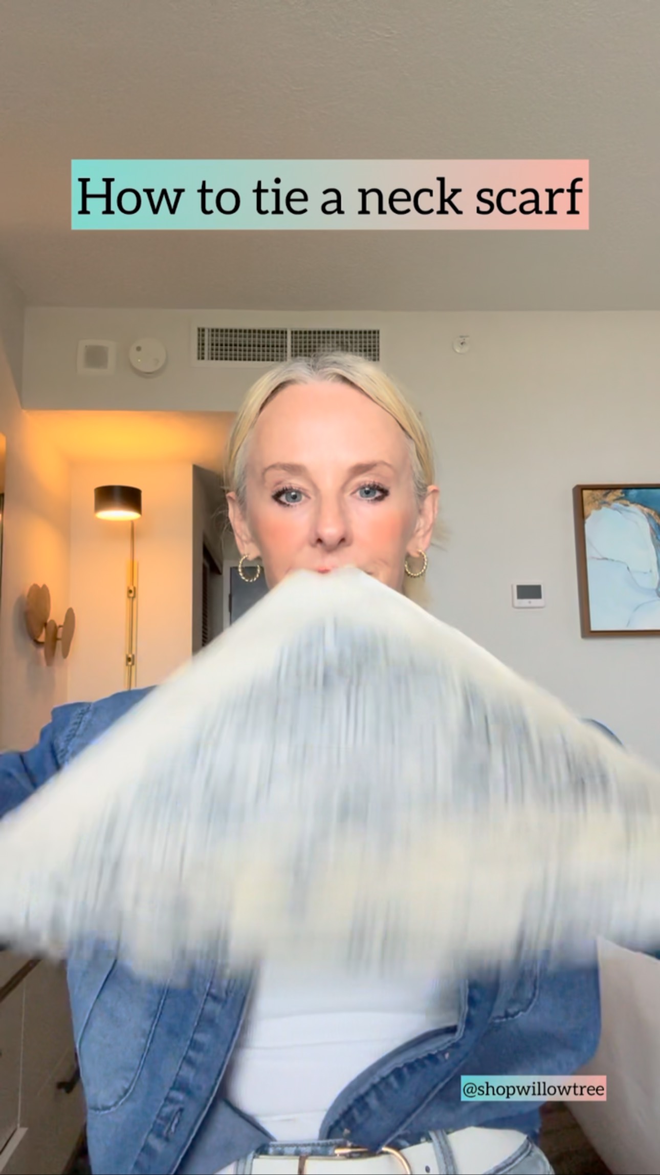 Instagram post by @shaunaleed for The Willow Tree. Caption reads: Want to elevate your outfit? Add a silky scarf! I....