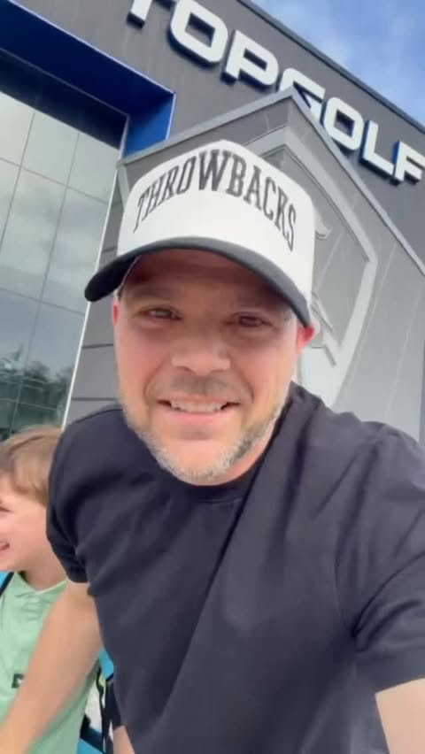 Instagram post by @jerryferrara for Topgolf. Caption reads: Summer with the fam at Topgolf is a no-brainer.....