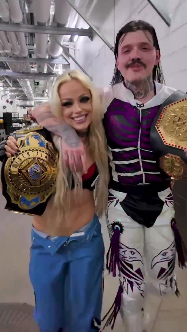 Instagram post by @yaonlylivvonce for WWE. Caption reads: These two are perfect for each other 🫶....
