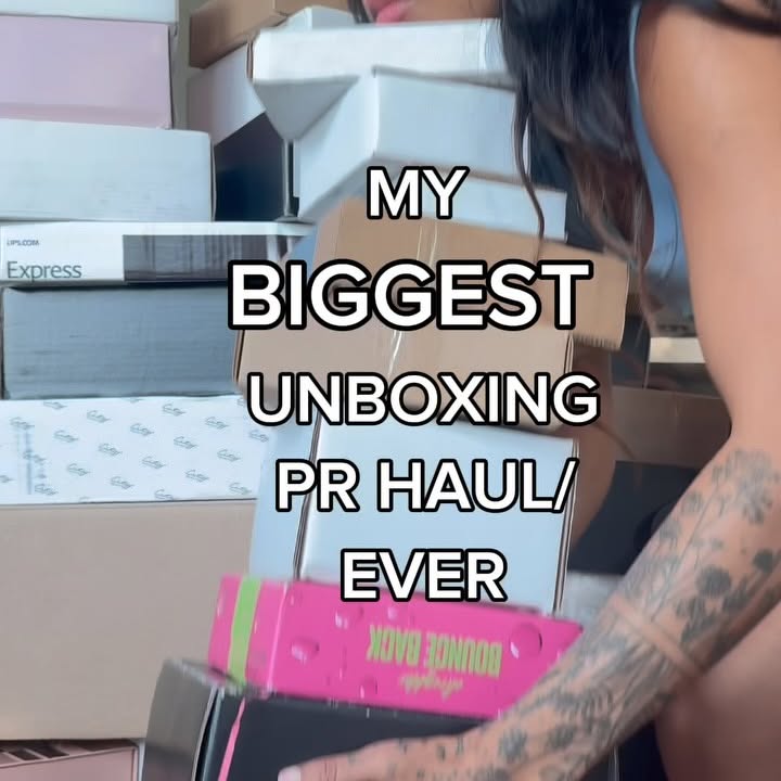 Instagram post by @milan.mathew for LottieLondon. Caption reads: What I get as a beauty influencer…SO grateful to....