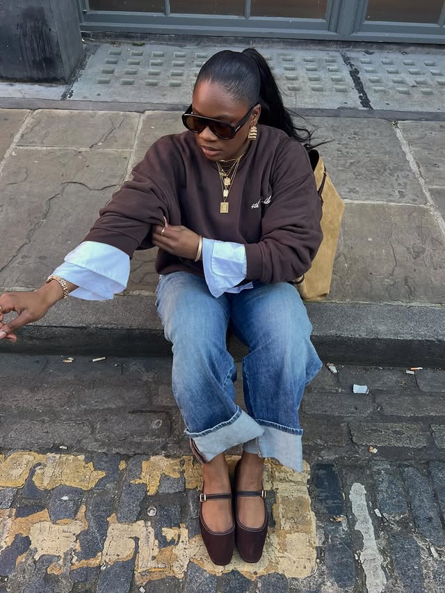 Instagram post by @jademacj for Anthropologie. Caption reads: [...] because I’m over winter already 👖....