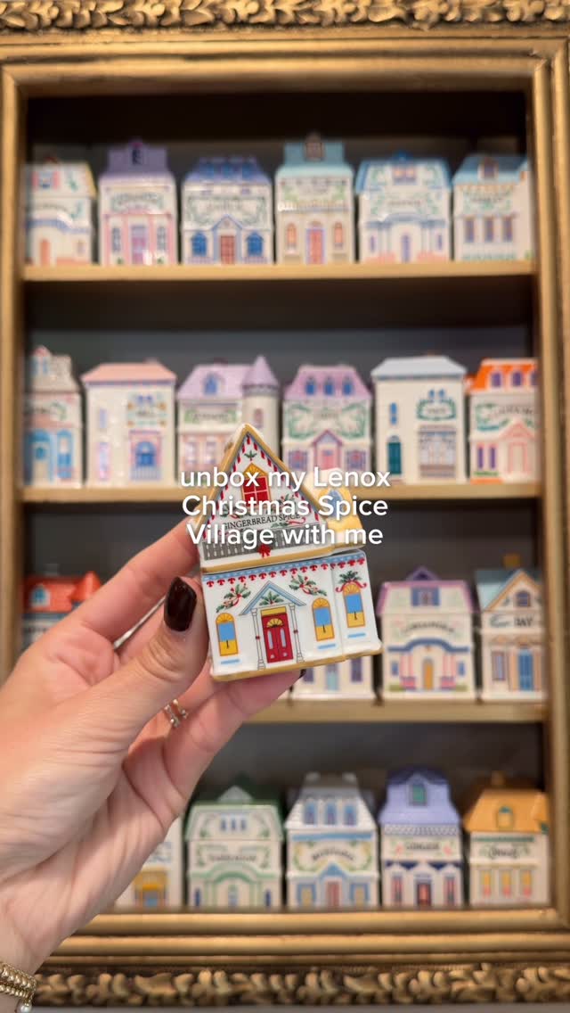 Instagram post by @chesapeake.socials for Lenox. Caption reads: The @lenox Holiday Spice Village is here!....