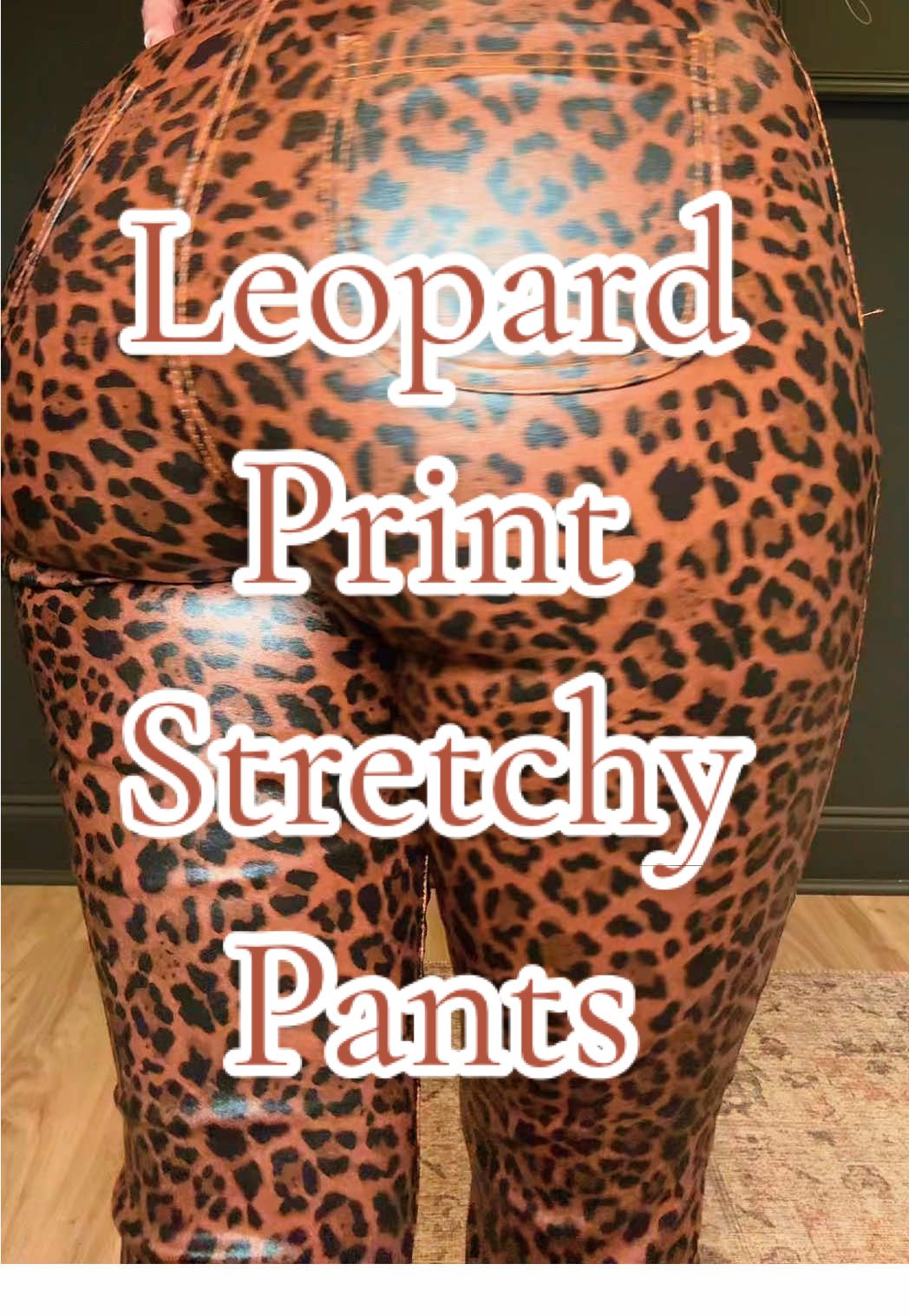 TikTok post by @simplysamrobinson for Willow Boutique. Caption reads: Leopard pants from Willow boutique @Willow....