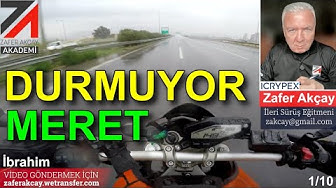 YouTube post by @ZaferAKCAY for WeTransfer. Caption reads: MERET DOES NOT STOP | 5Sriders | Motorcycle....