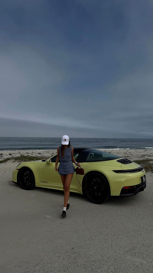 Instagram post by @keziacook for Porsche USA. Caption reads: a weekend from a dream thank you @porscheusa for....