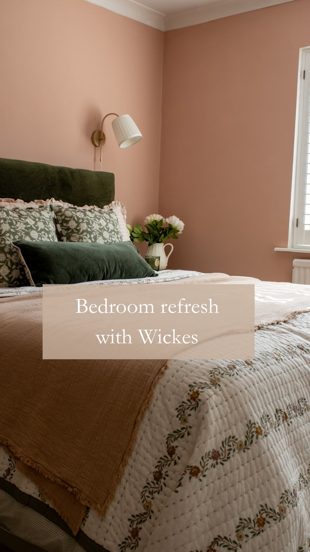 Instagram post by @laurazliving for Wickes. Caption reads: ad: I’ve been looking for the perfect pink to....