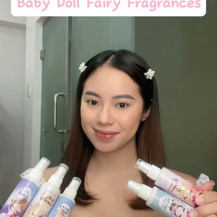 Instagram post by @mariaakhryzl for Ellana Cosmetics Official. Caption reads: Baby Doll Fragrances Collection from....