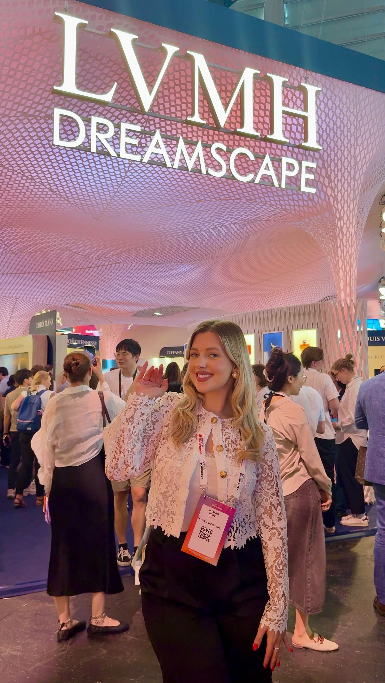 Instagram post by @enfliquecreative for LVMH. Caption reads: [...] beauty and digital fashion design — LVMH is....