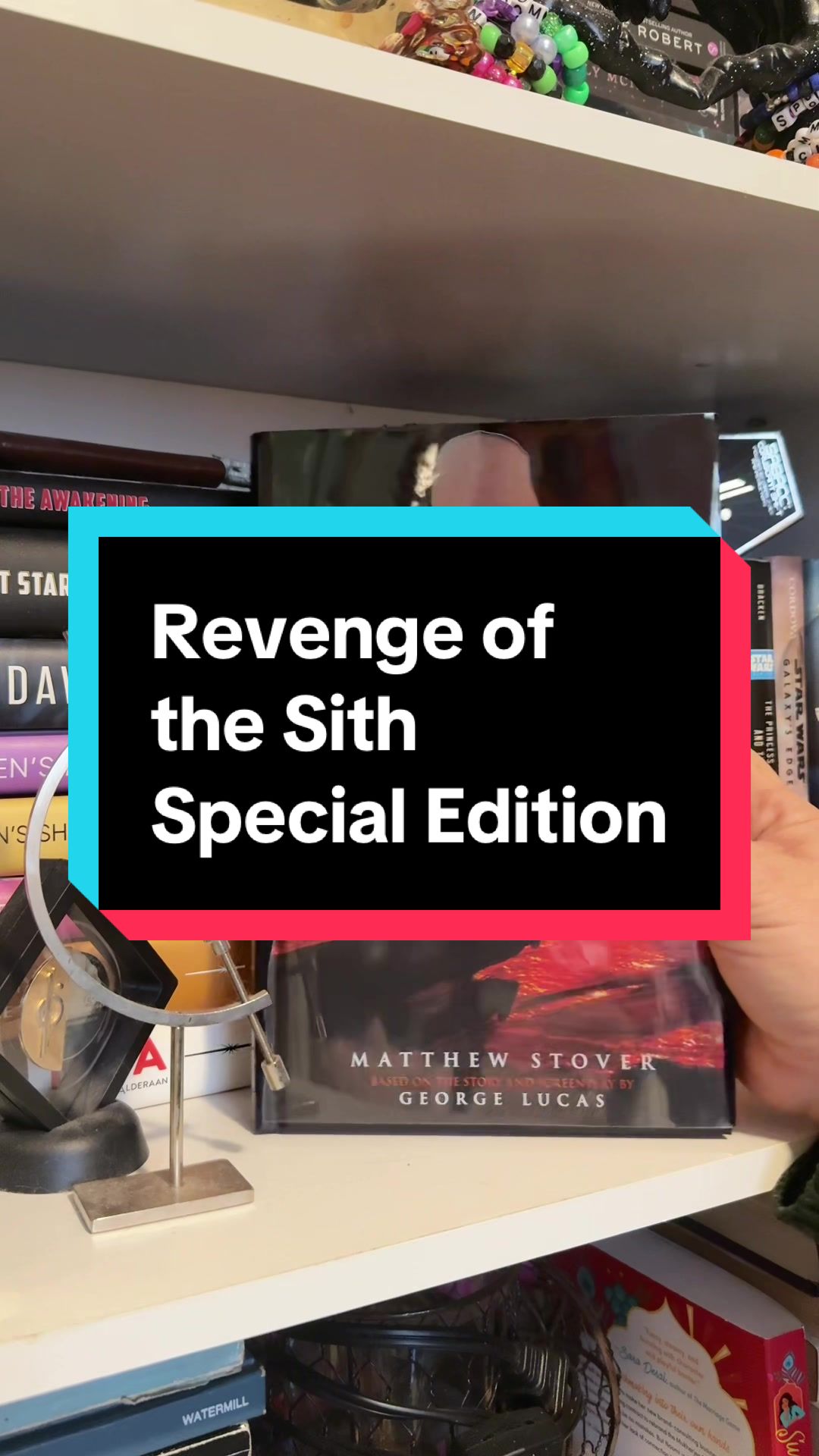 TikTok post by @shopwithbethiebee for Book & Mortar. Caption reads: [...] #anakinskywalker #darthvader #obiwan @Book &....