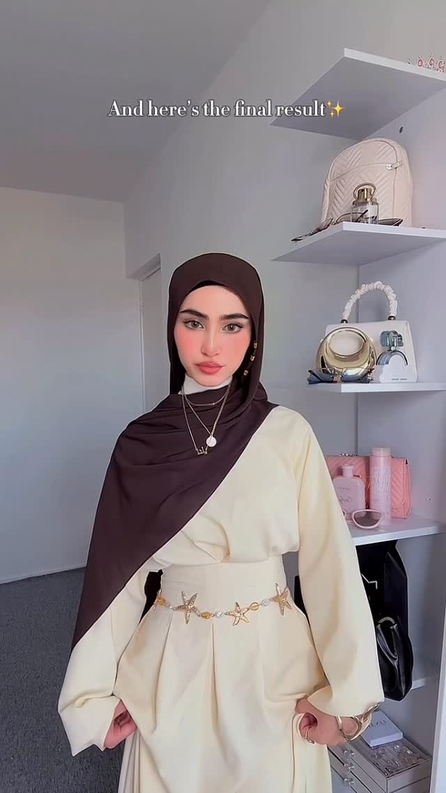 Instagram post by @yalda_omari20 for NYVA. Caption reads: Obsessed with @nyvascarves hijabs 🫠✨ use my....
