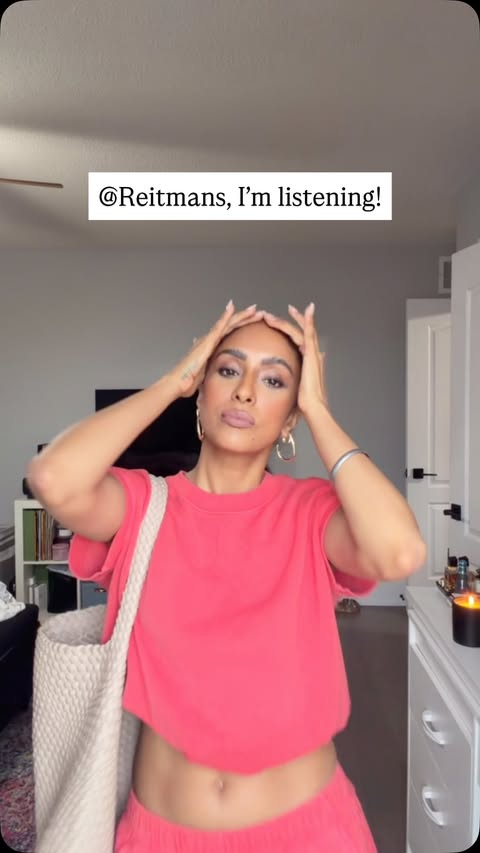 Instagram post by @thesandylion for Reitmans. Caption reads: @reitmans, you have my full attention! they’ve....