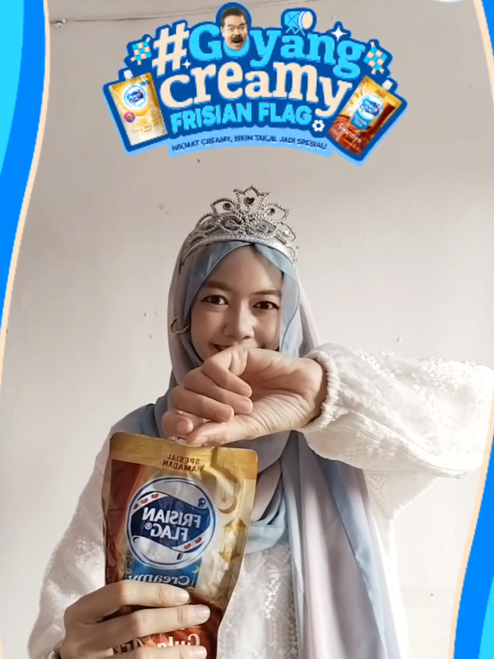 TikTok post by @marissautary09 for Frisian Flag Indonesia. Caption reads: @frisian flag Waktunya ikut....
