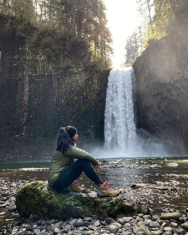 Instagram post by @sneadesai for Travel Oregon. Caption reads: With this current winter mood, the snow and cool....