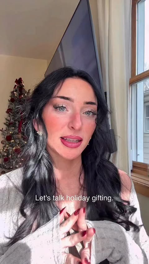 Instagram post by @moriahhgrace for Dionis Goat Milk Skincare. Caption reads: @dionisskincare has the perfect holiday gift sets!....