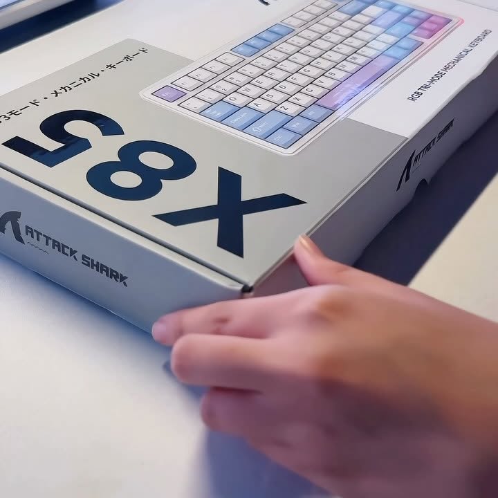 Instagram post by @the_aritech for Attack Shark. Caption reads: [...] to finally share this collab with....