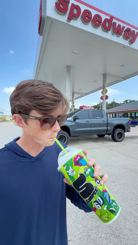 Instagram post by @chaselocke_501 for Mountain Dew. Caption reads: The @mountaindew Confetti Chill @slurpee is here!....