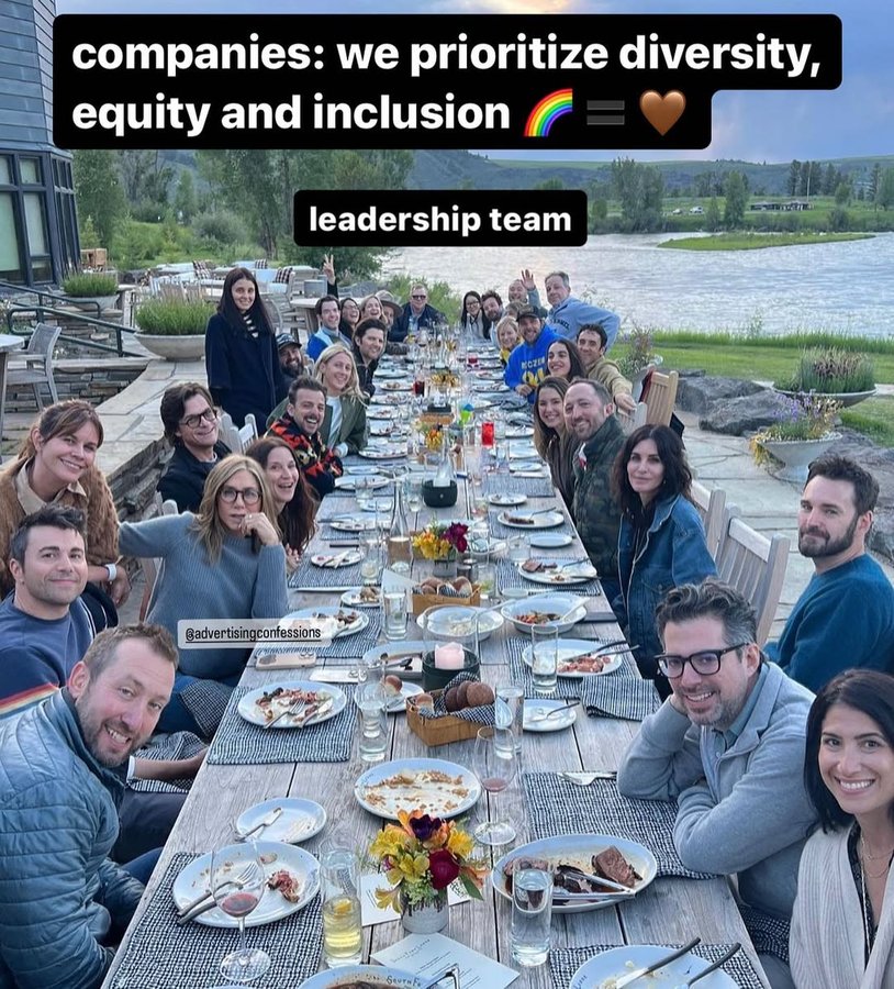 Instagram post by @advertisingconfessions for Ogilvy. Caption reads: [...] @wearegroupm @omnicommediagroup @havas....