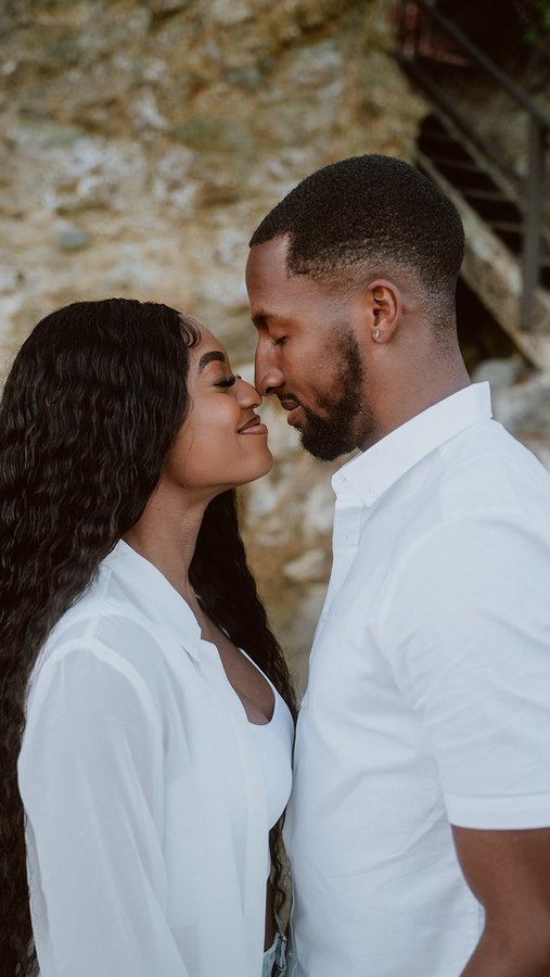 Instagram post by @kymjacksonsmith for ZOLA. Caption reads: [...] journey! 👰🏾‍♀️🤵🏾‍♂️With the help of....