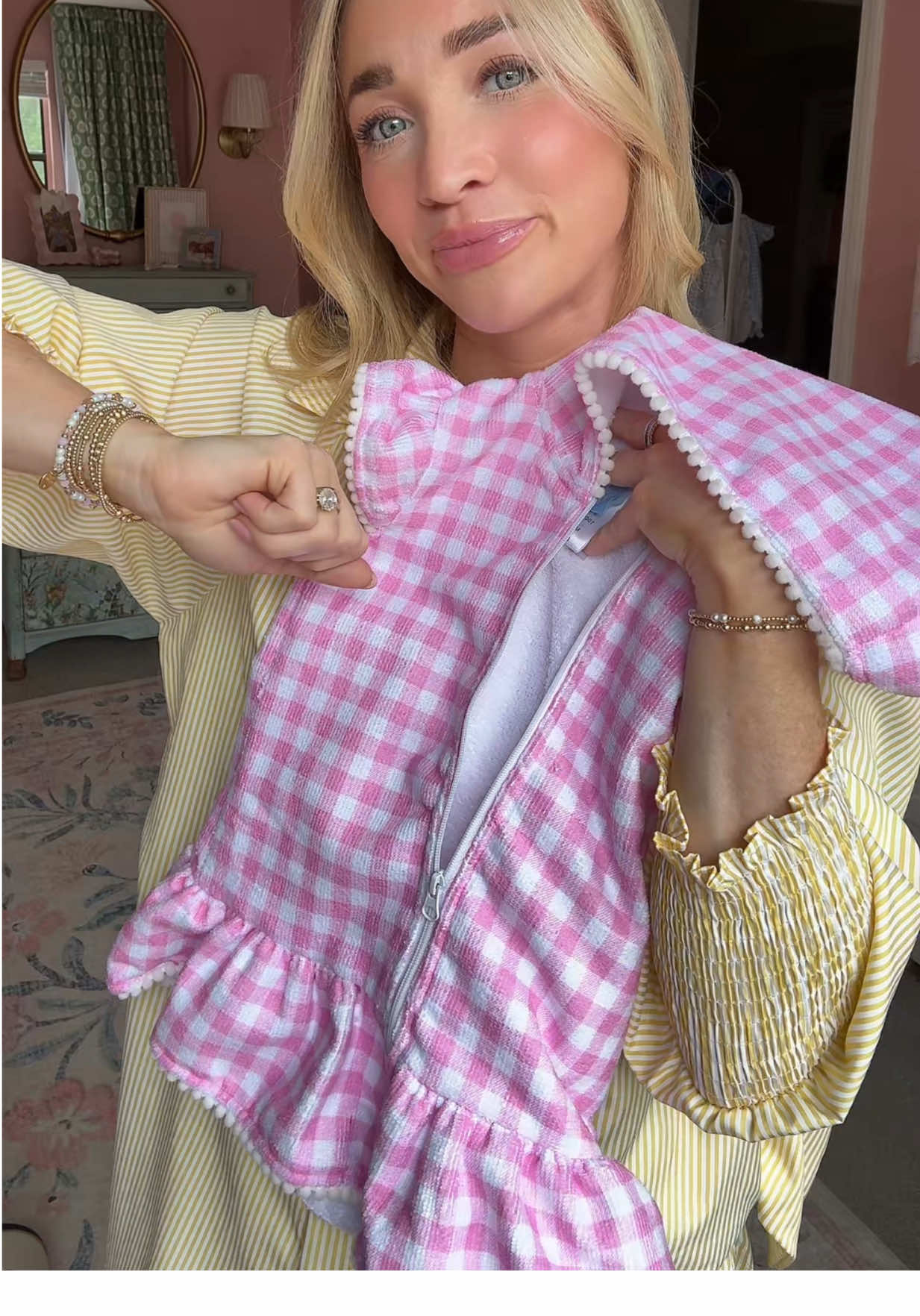 TikTok post by @tayplemmons for Classic Whimsy. Caption reads: [...] cover up for our sweet girls from @Classic....