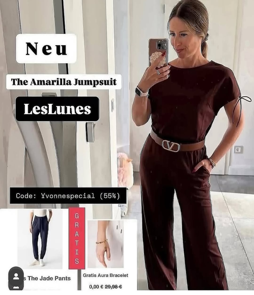 Instagram post by @maedchenkram_berlin for Les Lunes. Caption reads: Werbung @leslunes.de 

Code: Yvonnespecial – 55 %....