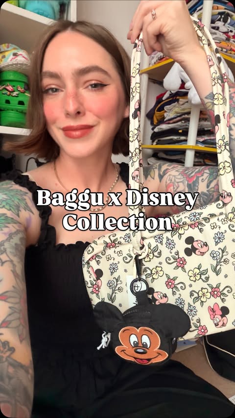 Instagram post by @prettymuchtara for BAGGU. Caption reads: [...] not believe what came in the mail from....