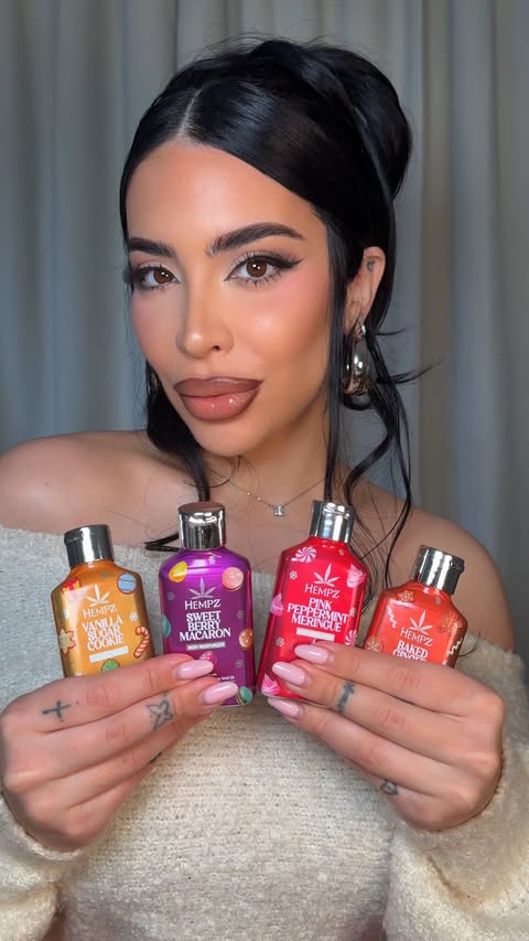 Instagram post by @wowval_ for Hempz. Caption reads: My favs from @hempzofficial are now in the perfect....