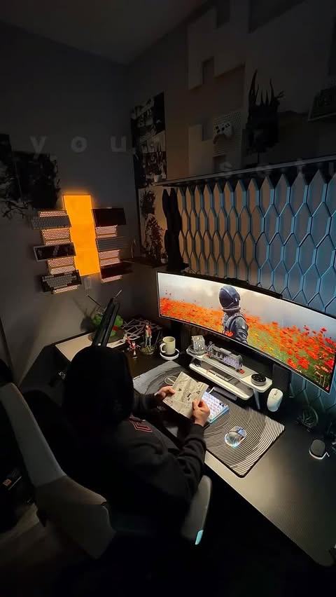 Instagram post by @saifears for Nanoleaf. Caption reads: [...] upgrades just happened! I’ve built my....
