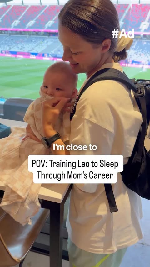 Instagram post by @ash_smash33 for Huggies. Caption reads: [...] we’ve gotten Leo used to it thanks to....