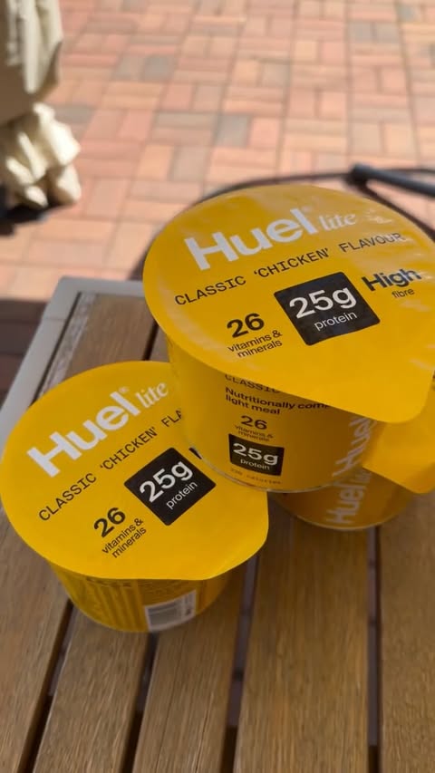 Instagram post by @thisis.andreea_ for Huel. Caption reads: [...] 🚨 Meet my new go-to meal: Huel Lite Classic....
