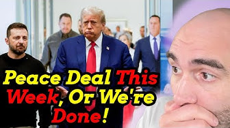 YouTube post by @CombatVeteranReacts for Magic Mind. Caption reads: Trump Admin: Peace Deal THIS WEEK Or We Give Up!.