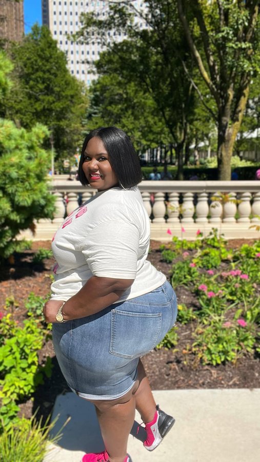 Instagram post by @thedivaofcurvestx for Ashley Stewart. Caption reads: “Who says comfort can’t be stylish? Loving this....