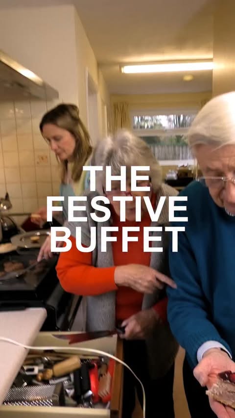 Instagram post by @makemeaoffer for Waitrose. Caption reads: Ad When my parents hosted a festive buffet with....