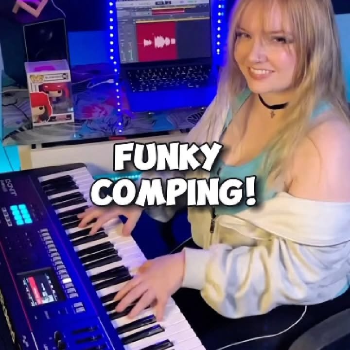 Instagram post by @jemheigis for Roland. Caption reads: Grooving on the clav 😎🎹💃 transcription/tutorial....
