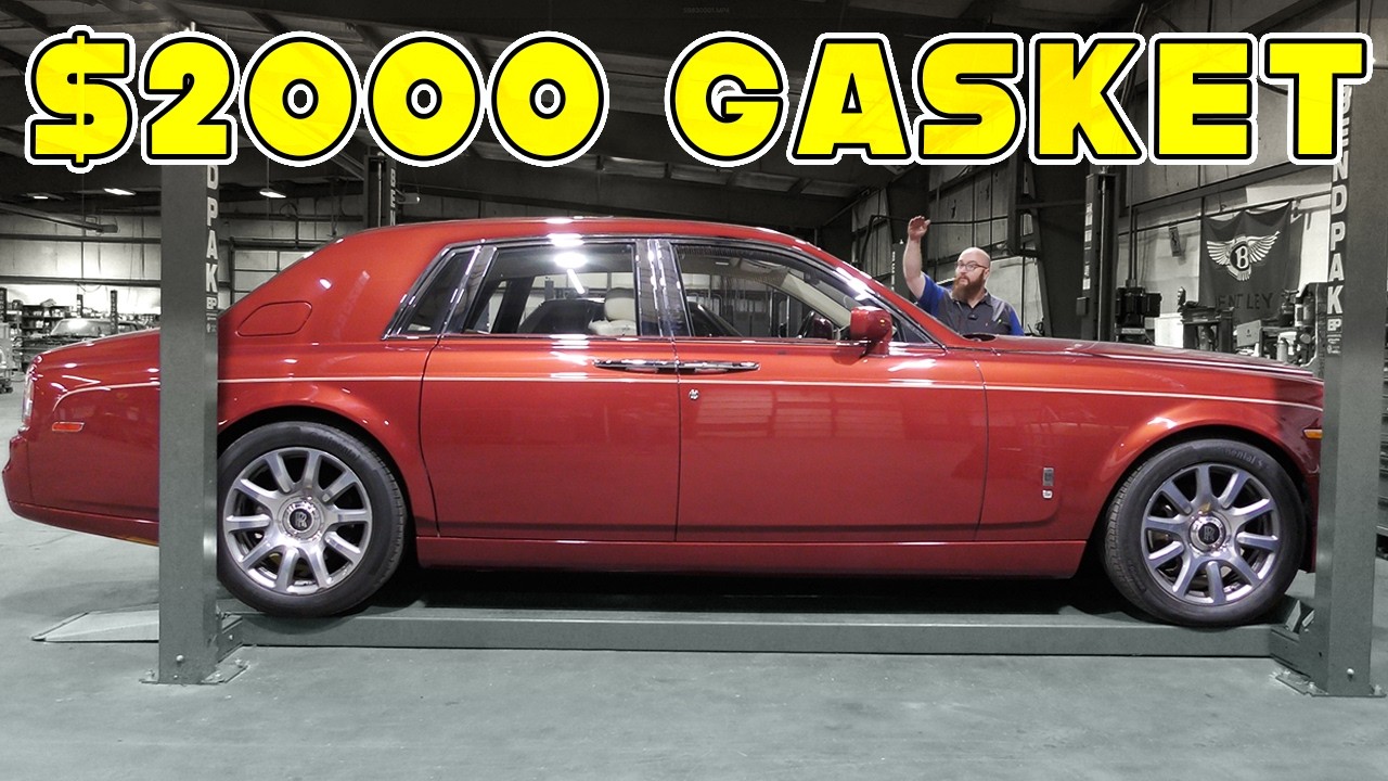 YouTube post by @CarWizard for BendPak. Caption reads: Rolls-Royce Repair NIGHTMARE: $2000 For A Gasket?!.