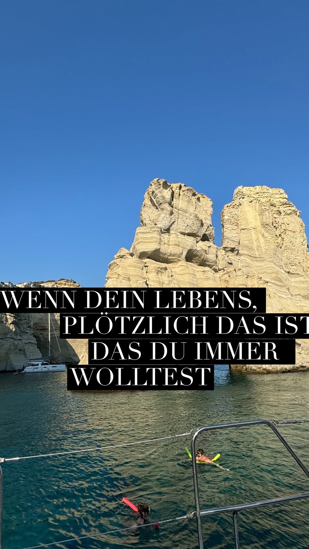 Instagram post by @drsimonekoch for Tourlane. Caption reads: Also ich vor fünf Jahren mit leeren Konto und 28....