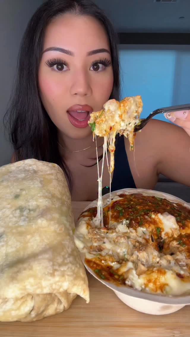 Instagram post by @alexiaeatsboba for Chipotle. Caption reads: ✨New Red Chimichurri at @chipotle 🔥 delicious,....