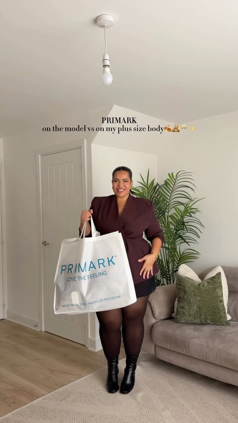 Instagram post by @_talishajade for Primark. Caption reads: on the model vs on me with @primark ✨ ad you know....