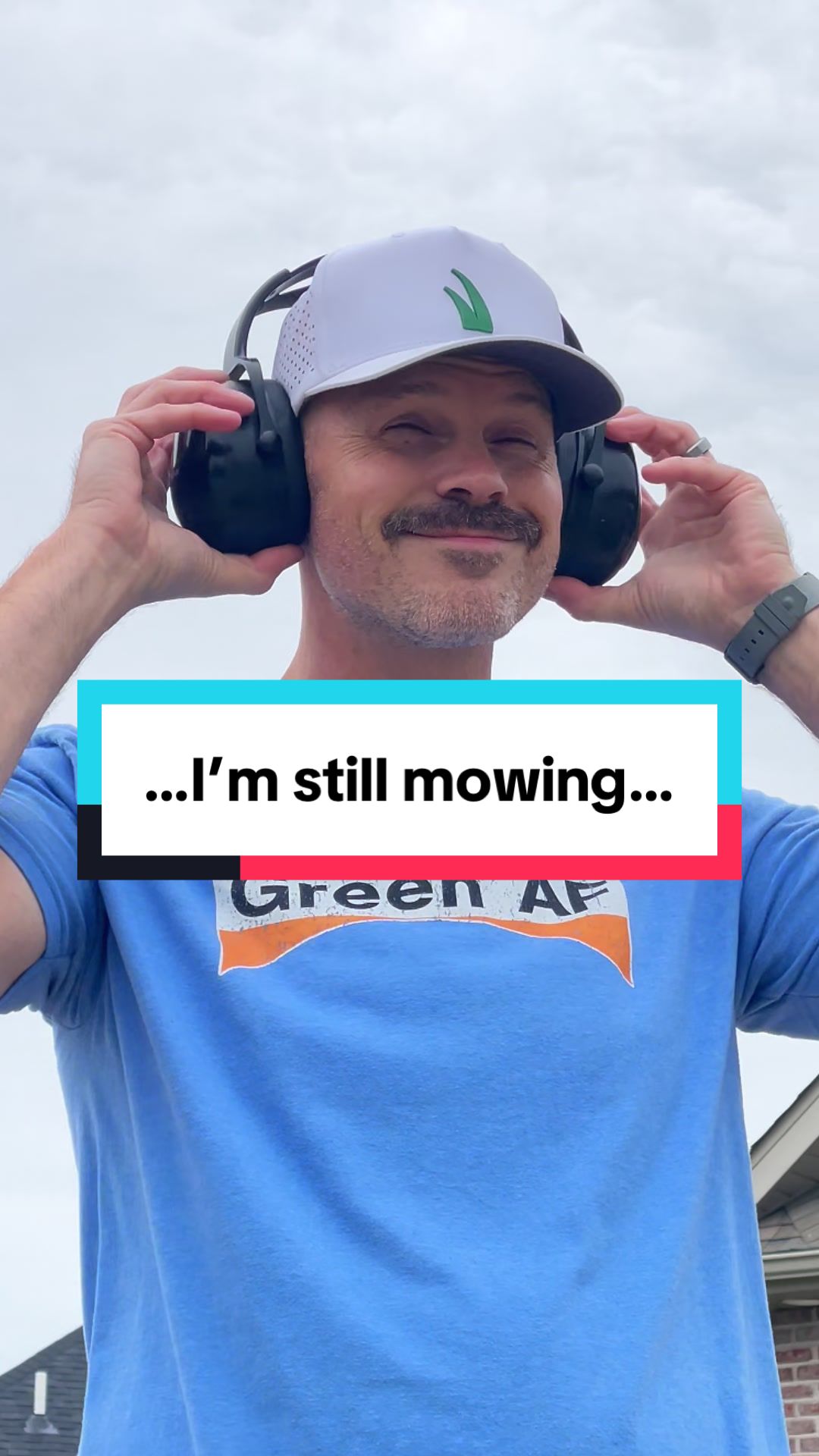 TikTok post by @pharmdad for RYOBI Tools. Caption reads: My mowing days are numbered, but I’ll take any....