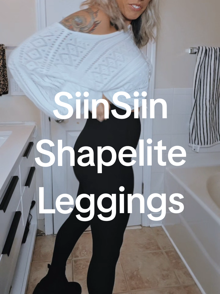 TikTok post by @darlene_and_da_weens for SIINSIIN.US. Caption reads: [...] #gymleggings #squatproof @SIINSIIN.US.