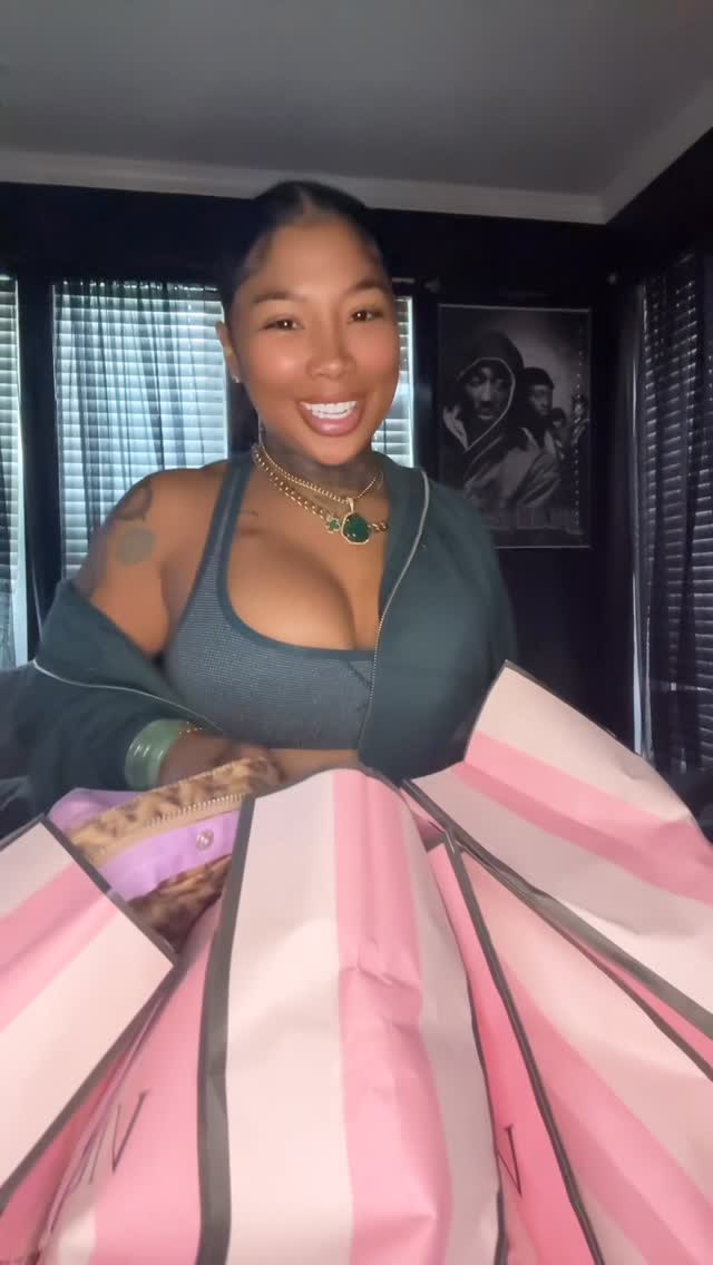 Instagram post by @angeltheg0d for Victoria's Secret. Caption reads: EVERY GIRLS DREAM IS TOO BE SPOILED🌹AND I AM....