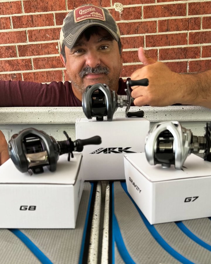 Instagram post by @cruzelouisianaoutdoors for ARK Rods. Caption reads: New shipment from the @arkfishingrods guys!!!....