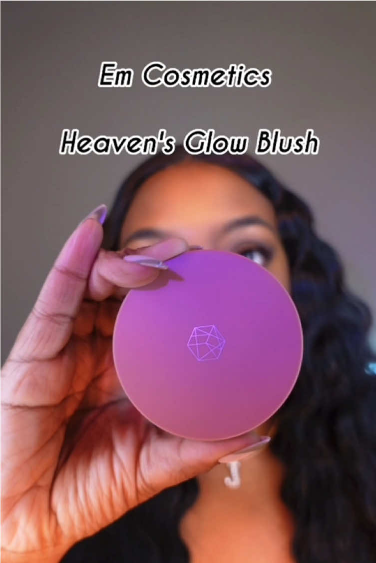 TikTok post by @simpleejessicar for EM Cosmetics. Caption reads: @EM Cosmetics by Michelle Phan heaven’s glow blush....