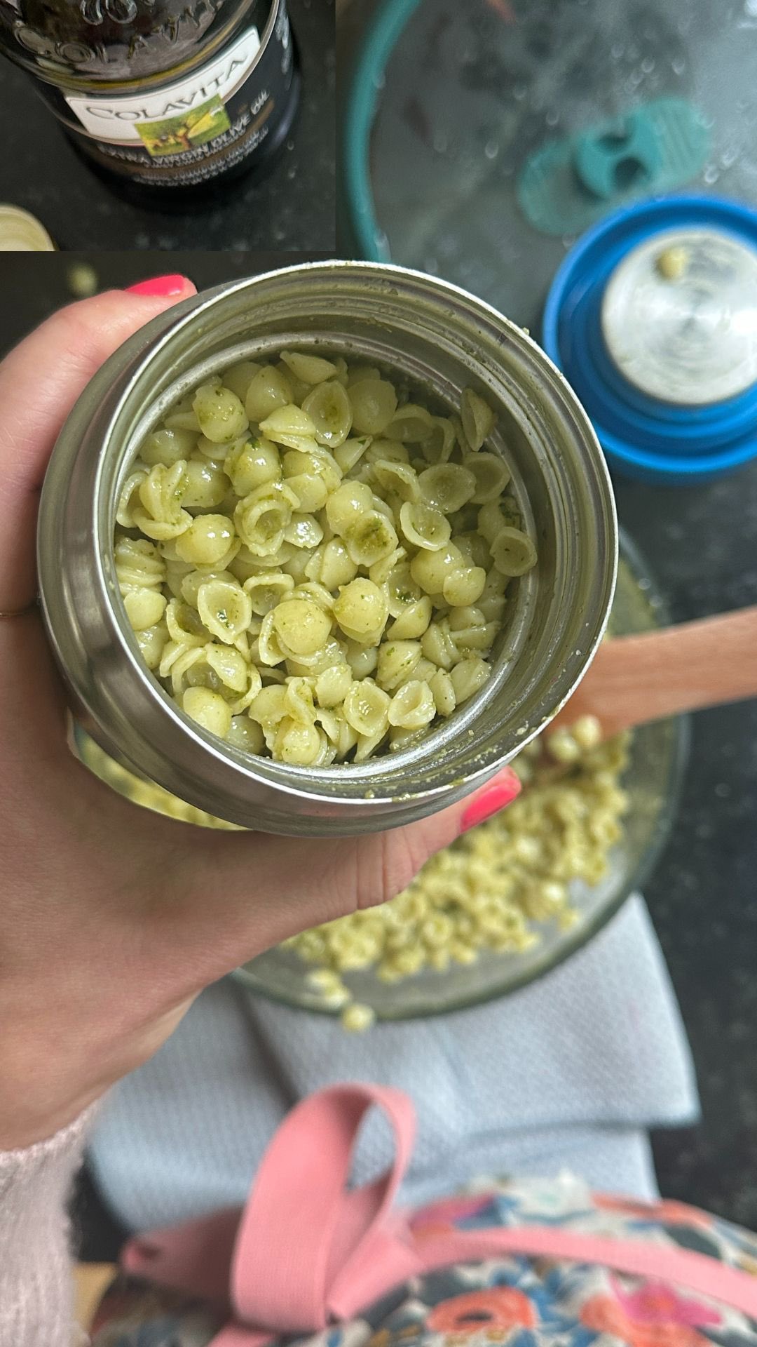 Instagram post by @yummytoddlerfood for Colavita. Caption reads: Nut-free, lower cost, SO fast and easy to....